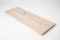 Preview: Window sill Solid Oak with overhang 20 mm Rustic grade brushed calked white oiled