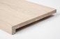 Preview: Window sill Solid Oak with overhang 20 mm Rustic grade brushed calked white oiled