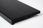 Preview: Stair tread Wild oak KGZ 26mm brushed black lacquered RAL9011 Renovation stair riser