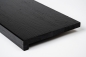 Preview: Window sill Solid Oak 26 mm brushed lacquered black with RAL9011