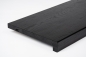 Preview: Window sill Solid Oak 26 mm brushed lacquered black with RAL9011