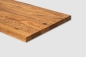 Preview: Wall shelf Solid wild Oak Hardwood  with overhang, 20 mm, Rustic grade, natural oiled