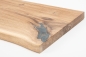 Preview: Wooden window sill oak rustic masive 40mm with natural edge chalked white oiled