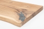 Preview: Plank Wandplank Boekenplank met Boomkant Wildeiken 40 mm Gekalkt Wit Geolied