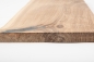 Preview: Windowsill, solid wood shelf with tree edge wild oak 40 mm hard wax natural white
