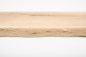 Mobile Preview: Massivholzbrett Regalbrett Wandregal mit Baumkante Wildeiche 26mm unbehandelt