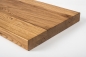 Preview: Stair tread Solid Oak Hardwood, Rustic grade, 40 mm, Bronze oiled