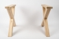 Preview: Solid Hardwood Oak Premium set of table legs untreated : X big