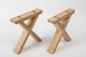 Preview: Solid Hardwood Oak Premium set of table legs untreated : X small