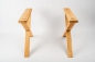 Preview: Solid Hardwood Oak Premium set of table legs X narrow laquered