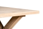 Mobile Preview: Küchentisch Esstisch 2-Bretter Massivholz Eiche Massiv 40mm mit X-Typ Tischgestell Hartwachsöl naturweiß