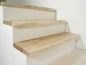 Preview: Stair tread Oak Hardwood with untrimmed front edge, 40 mm, Rustic grade, raw, unfinished