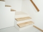 Preview: Stair step, step oak wild, with tree edge 40 mm untreated