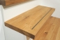 Preview: Stair tread Wild oak 40mm oiled with anti-slip rubber lip step