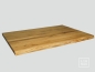 Preview: Solid Oak Worktop with untrimmed front edge, 40 mm, Rustic grade, natural oiled brusched