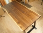 Preview: Solid Smoked Oak Worktop 40 mm Rustic grade, with two wooden edges nature oiled