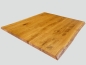 Preview: Solid wood panel Worktop Tabletop Oak Wild oak 40x450x700 mm, full stave lamellas, natural oiled, with two live edges