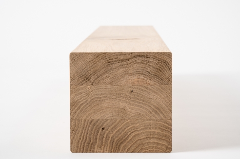 Glued laminated beam Squared timber Wild oak 120x120 mm untreated