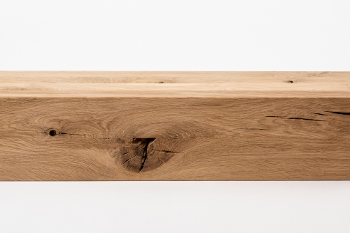 Glued laminated beam Squared timber Wild oak 160x160 mm brushed untreated