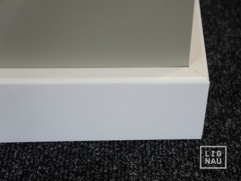 Fußleiste Birke 15x70mm eckiger Form leicht gefast weiß lackiert