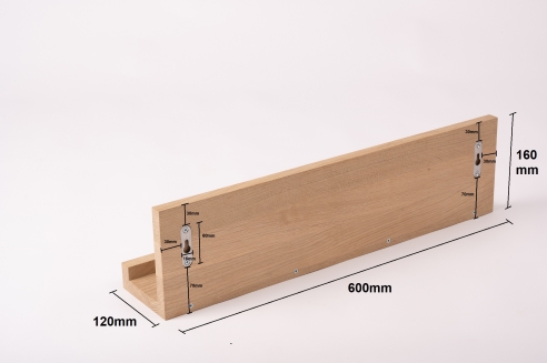 Länge: 600 mm Regal Sims mit Hänger Eiche Select Natur 20mm Hartwachsöl naturweiß