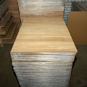 Massivholzplatte Leimholzplatte 20x1250x610-3050 mm Eiche Wildeiche Rustikal 20 mm, KGZ keilgezinkte Lamellen, schwarz gespachtelt
