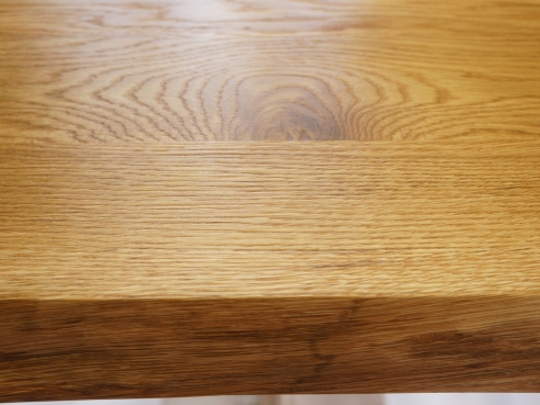 Solid Oak Worktop with untrimmed front edge, 40 mm, Rustic grade, natural oiled brusched