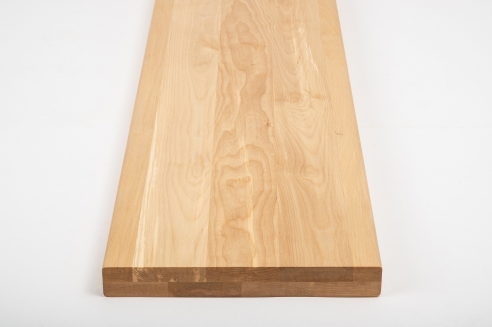 Stair tread Solid Birch Hardwood, select grade, 40 mm, hard wax oil nature