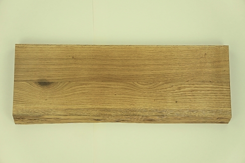 Stair tread Oak Hardwood with untrimmed front edge, 40 mm, Rustic grade, unfinished