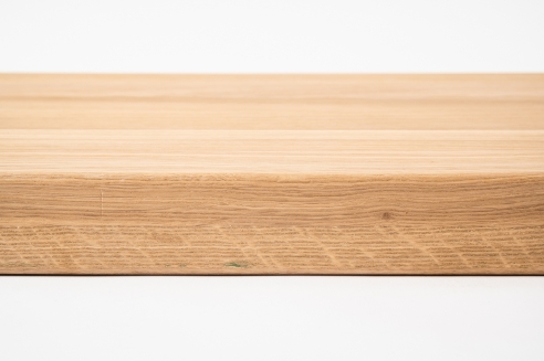 Window sill Solid Oak Hardwood A/B Select Natur with overhang, 20 mm, prime grade, hard wax natural white