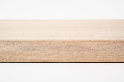 Window sill Solid Oak with overhang, 20 mm, prime grade, brushed chalked white oiled