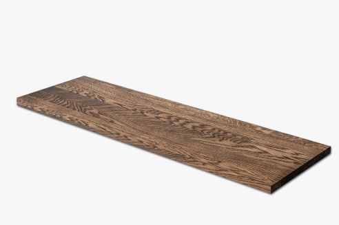 Wall shelf Solid Oak Hardwood shelf 20 mm, Rustic grade, oiled in tone smoked oak