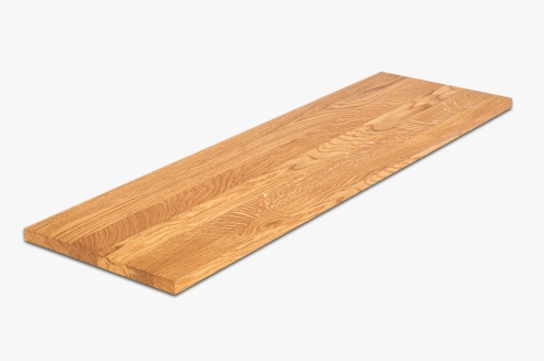 Wall shelf Solid Oak Hardwood with overhang, Prime Nature grade, 20 mm, natural oiled