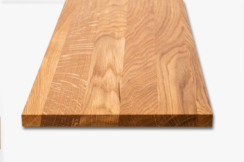 Wall shelf Solid Oak Hardwood with overhang, Prime Nature grade, 20 mm, natural oiled