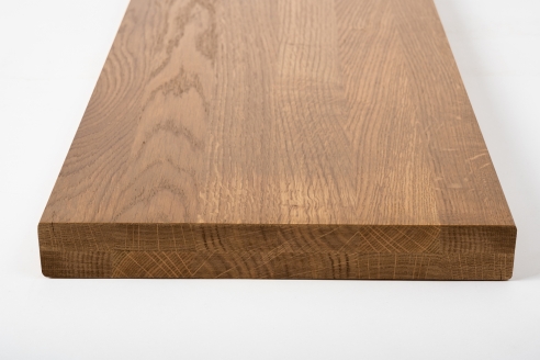 Stair tread Solid Oak Hardwood , Select nature grade, 40 mm, Bronze oiled