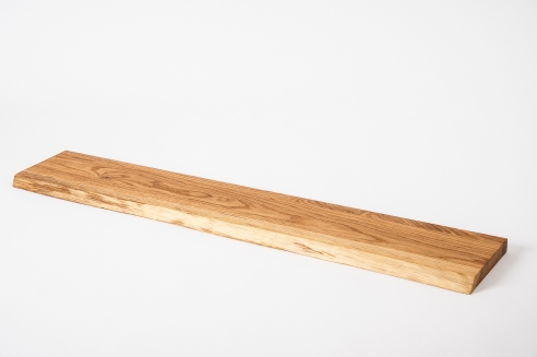 Massivholzbrett Regalbrett Wandregal mit Baumkante Wildeiche 40mm naturgeölt