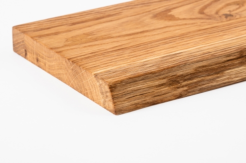 Solid wood board, shelf board, wall shelf with tree edge 40mm naturally oiled