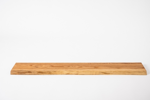 Shelf board, wall shelf with tree edge wild oak 40mm brushed natural oiled