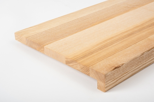 Window sill Solid Ash with overhang 20 mm Prime-Nature grade, hard wax oil nature