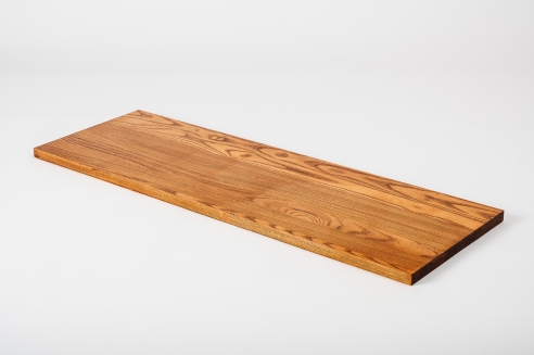 Wall Shelf Solid Ash with overhang 20 mm Prime-Nature grade, cherry oiled