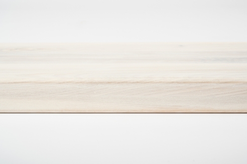 Window sill Solid Ash Hardwood with overhang Rustic grade 20 mm brushed chalked white oiled