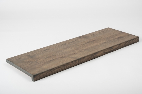 Window sill Solid Ash Hardwood with overhang Rustic grade 20 mm graphite oiled