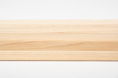 Window sill Solid Ash Hardwood with overhang Rustic grade, 20 mm hard wax oil nature white
