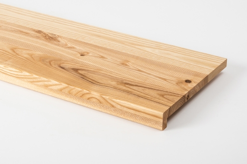 Window sill Solid Ash Hardwood with overhang Rustic grade 20 mm laquered