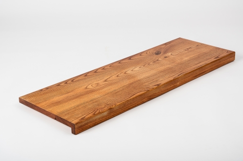Window sill Solid Ash Hardwood with overhang Rustic grade, 20 mm cherry oiled