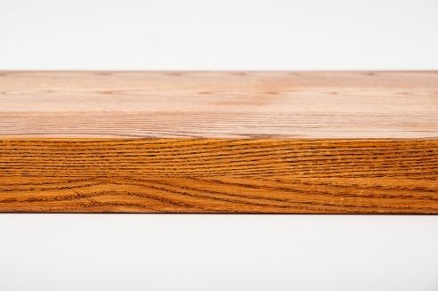 Window sill Solid Ash Hardwood with overhang Rustic grade, 20 mm cherry oiled