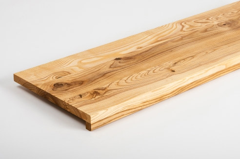Window sill Solid Ash Hardwood with overhang Rustic grade 20 mm natural oiled