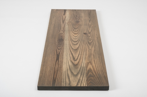 Wall Shelf Solid Ash Hardwood Rustic grade, 20 mm graphite oiled