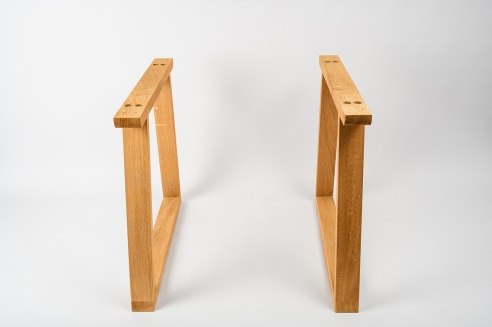 Solid Hardwood Oak Premium set of table legs trapece natural oil