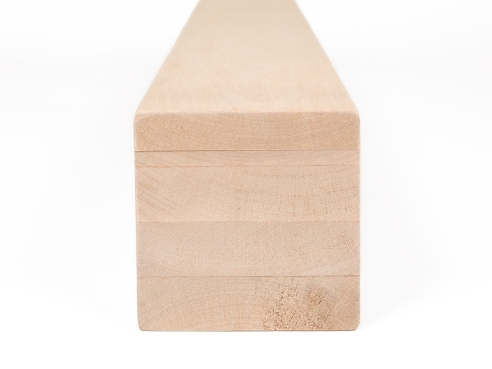 Glulam birch beam A/B 100x100 mm hardwax oil natural white, square timber, solid wood